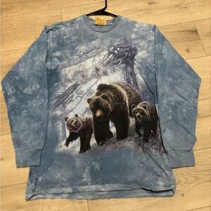 The Mountain Blue Bear Family Long Sleeve Tee